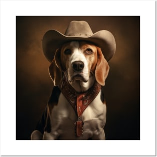 Cowboy Dog - Beagle Posters and Art